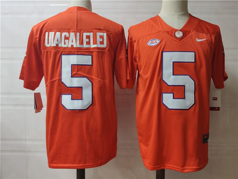 Men Clemson Tigers #5 Uiagalelei Orange Nike 2025 NCAA Jersey->ncaa teams->NCAA Jersey
